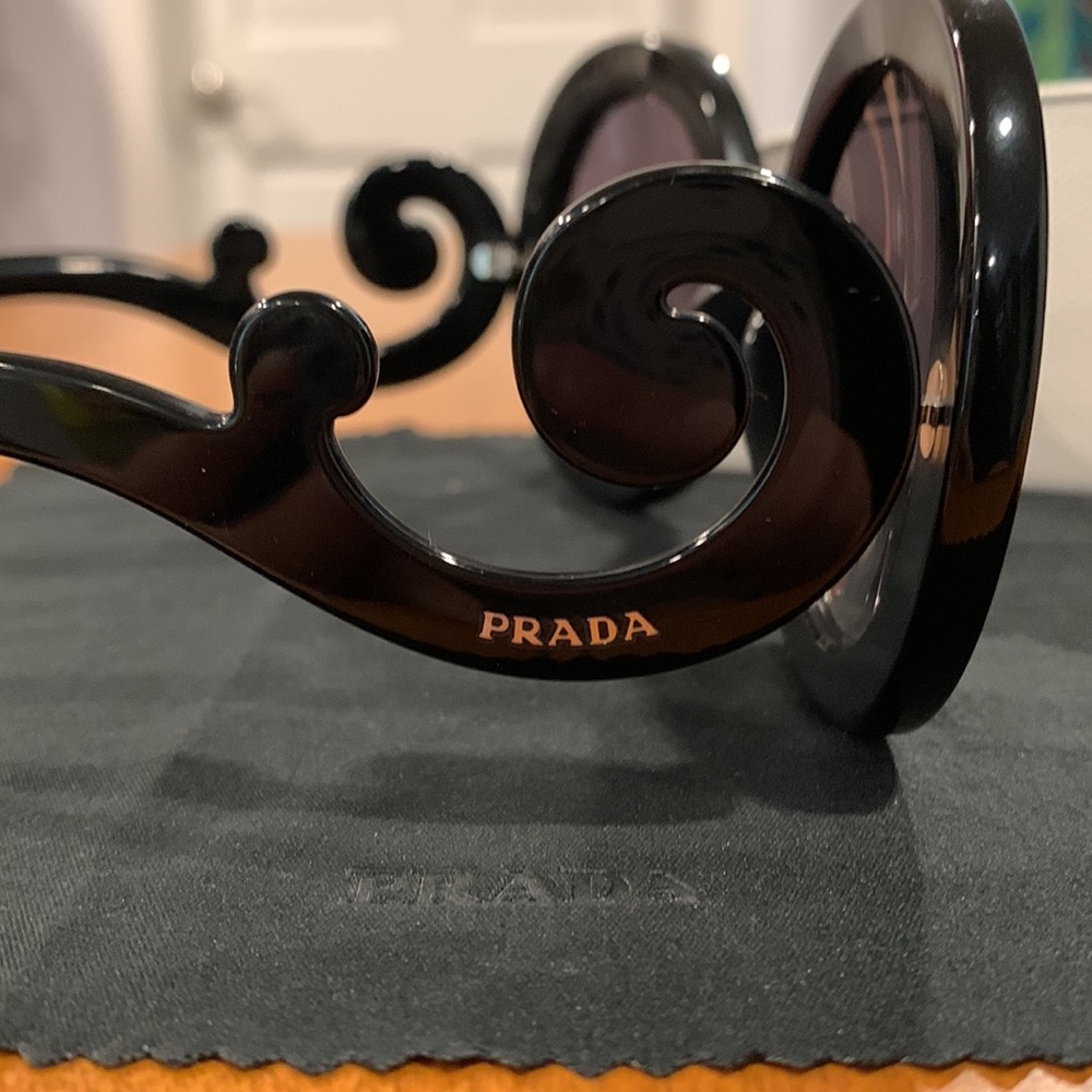 Prada Black Baroque Sunglasses with Case